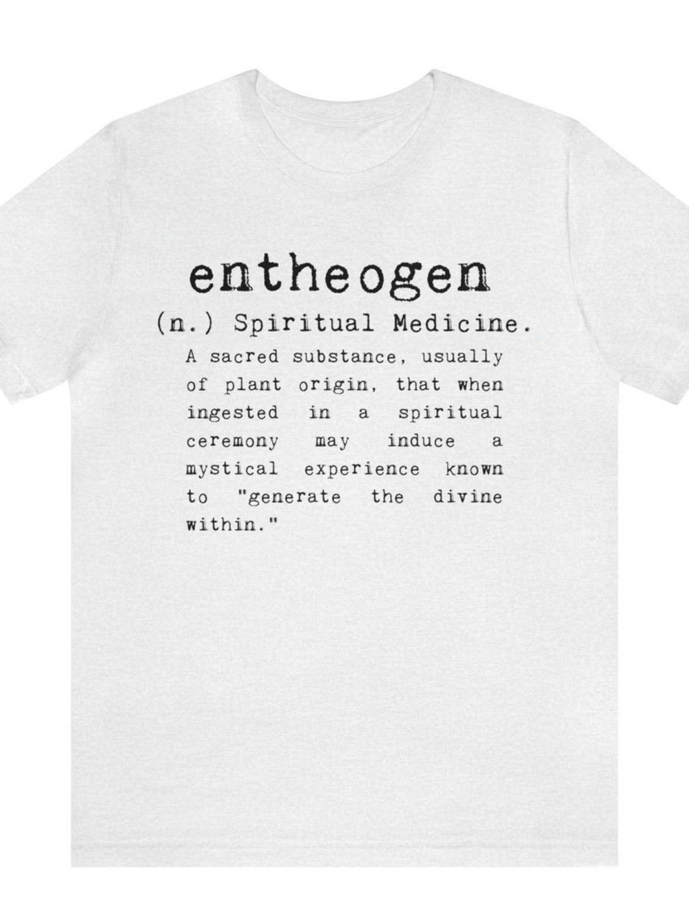 Entheogen Definition Short Sleeve Tee - White